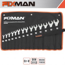 FIXMAN 14PCS COMBINATION SPANNER SET 8MM - 24MM
